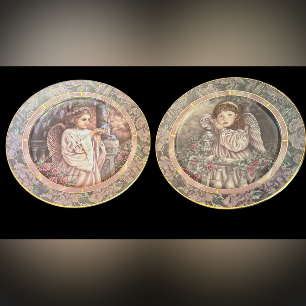 Bradford Exchange Collectible Plates “Hope” and “Charity”  by Donna Richardson.